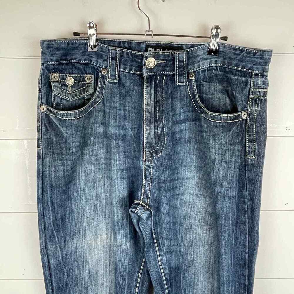 CJ Black Premium Jeans Mens 33 x 32 Relaxed Fit Straight Leg Embellished Denim - Picture 8 of 12